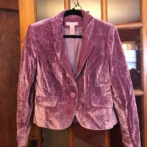 Crushed Velour Mauve Blazer
